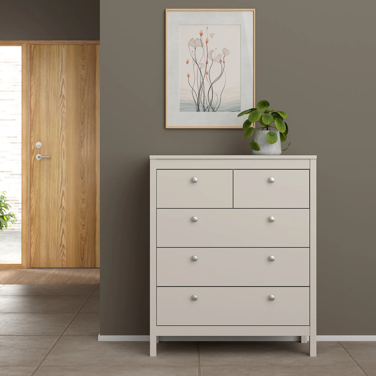 Madrid Chest 3+2 Drawers in Cashmere