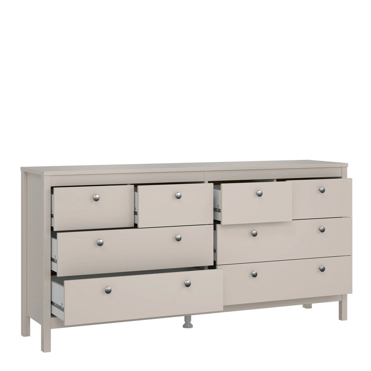 Madrid Double Dresser 4+4 Drawers in Cashmere