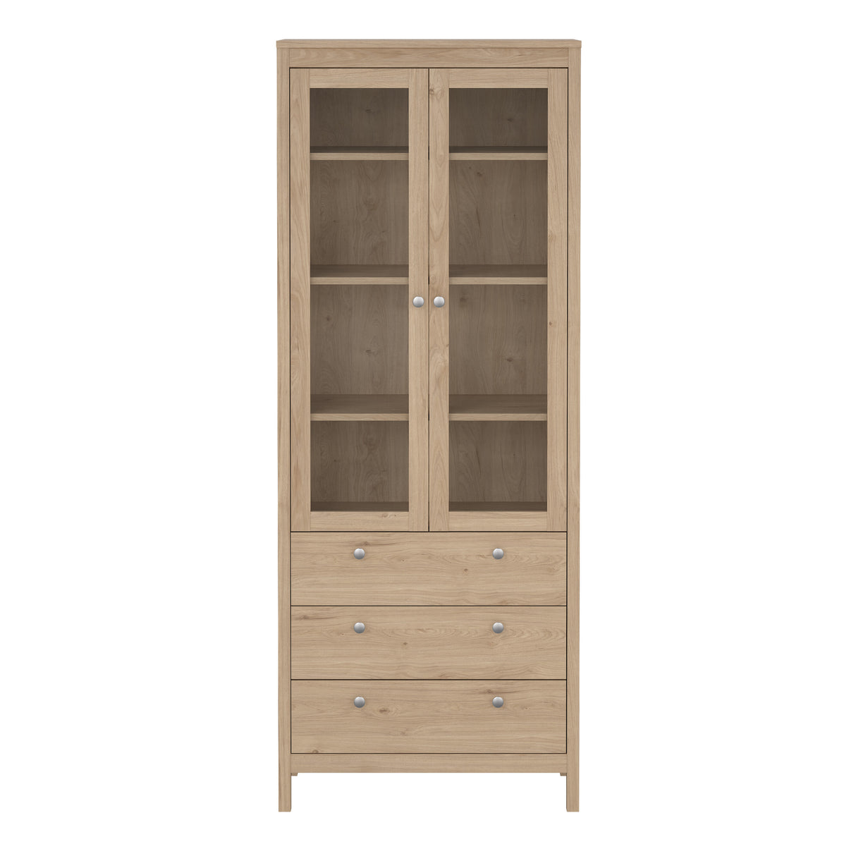 Madrid China cabinet 2 doors w/glass + 3 drawers in Jackson Hickory Oak