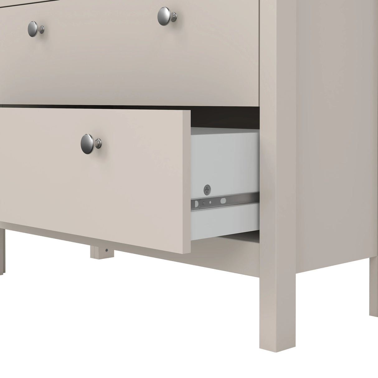 Madrid China Cabinet 2 Glass Doors with 3 Drawers in Cashmere