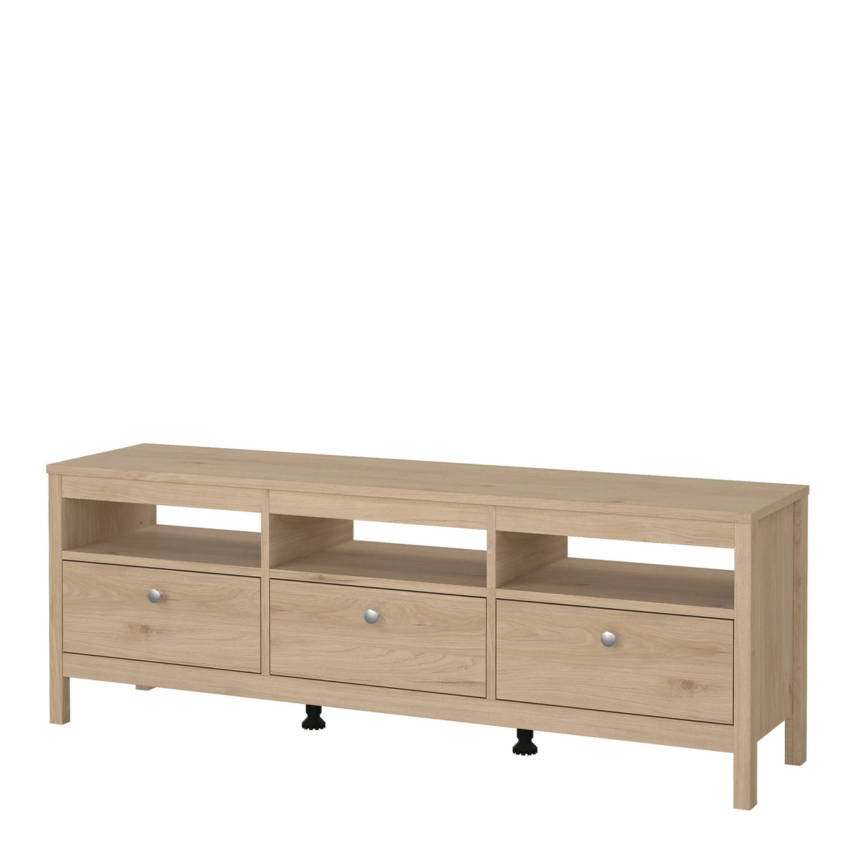 Madrid TV Unit 3 Drawers in Jackson Hickory Oak