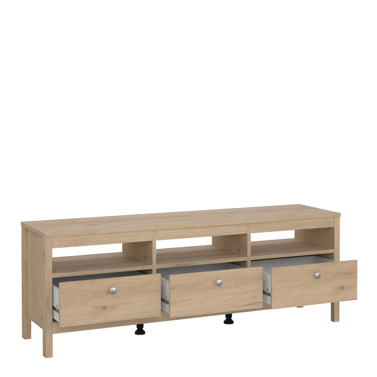 Madrid TV Unit 3 Drawers in Jackson Hickory Oak