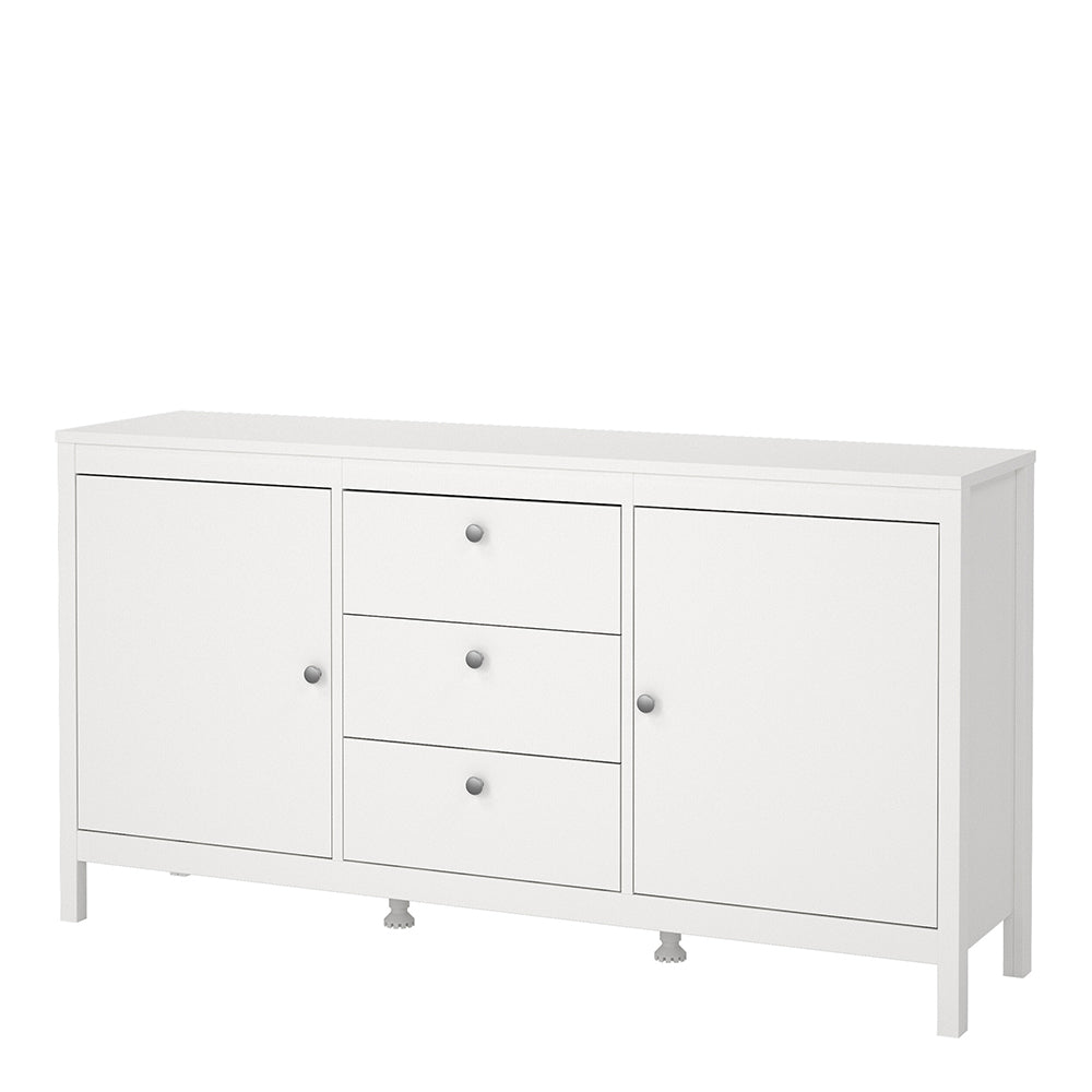 Madrid Sideboard 2 Doors + 3 Drawers in White