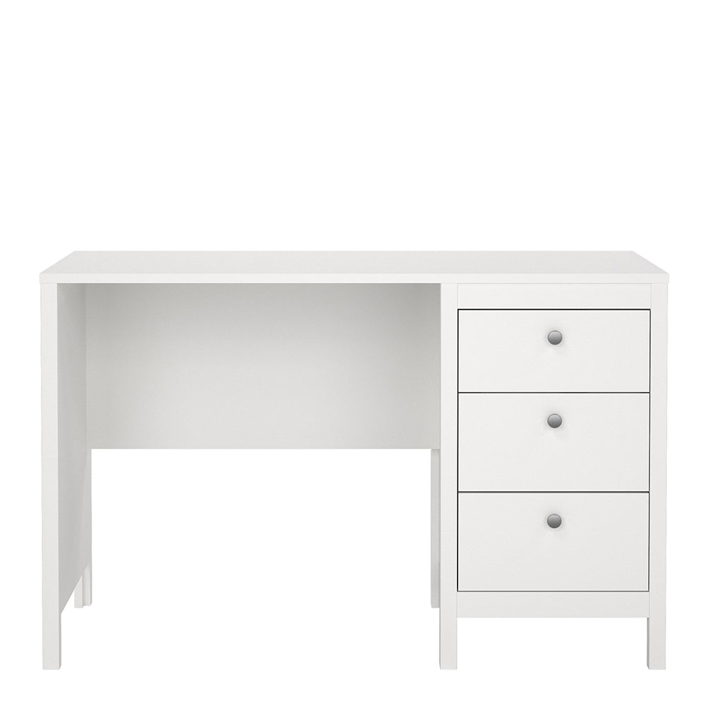 Madrid Desk 3 Drawers in White