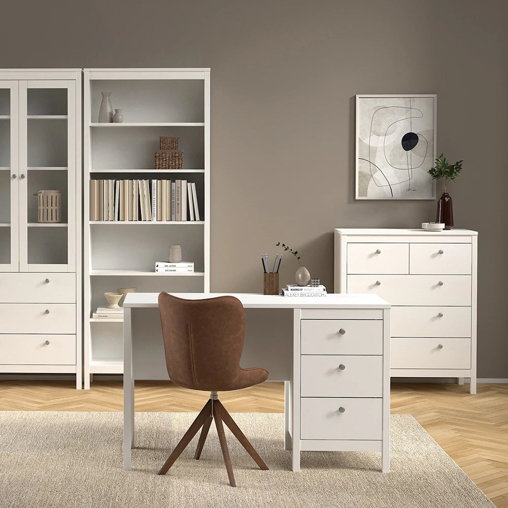 Madrid Desk 3 Drawers in White