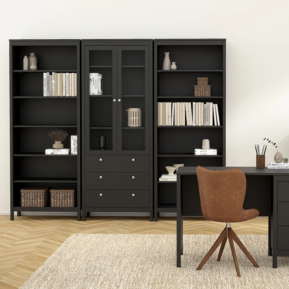 Madrid Bookcase in Matt Black