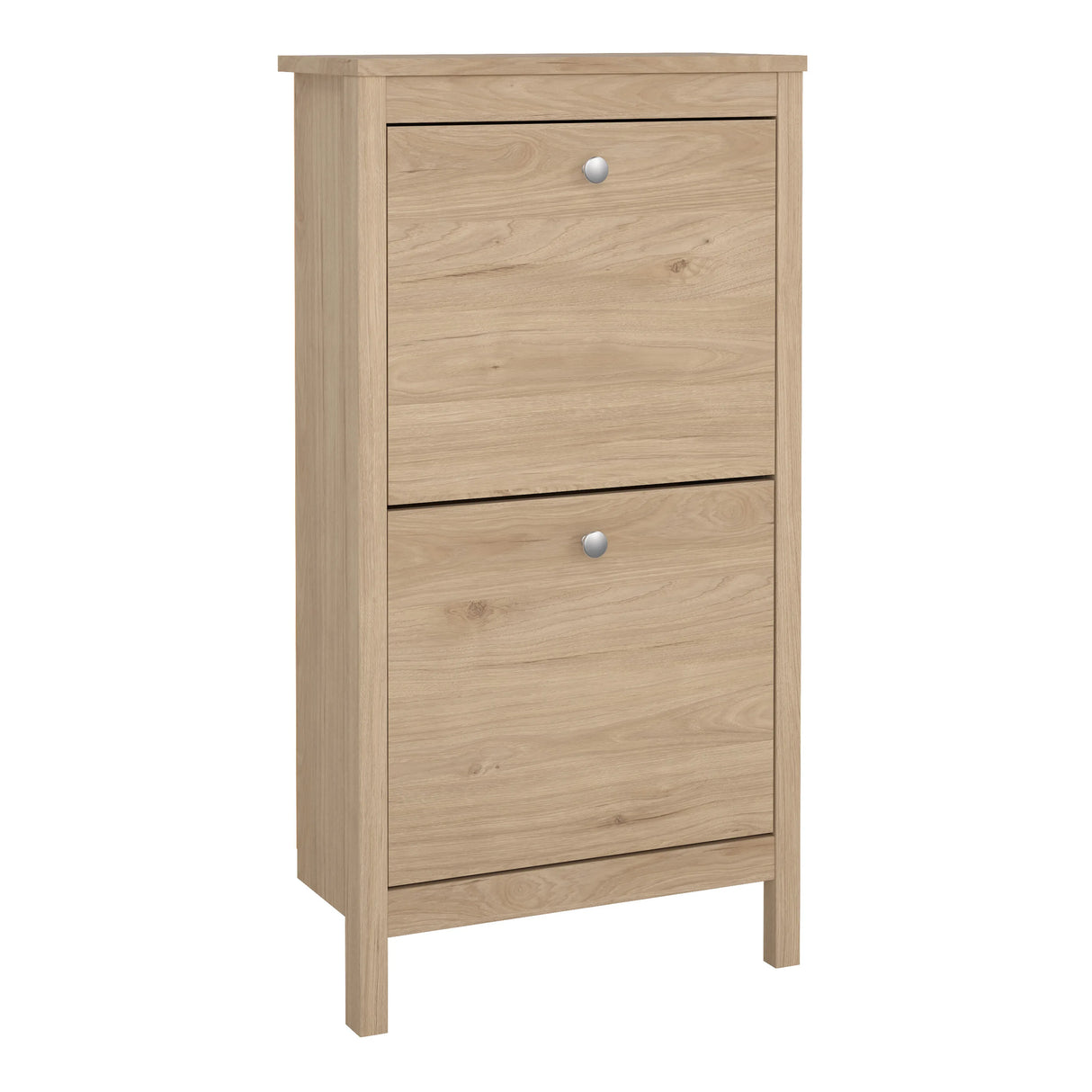 Madrid Shoe Cabinet 2 Flip Down Doors in Jackson Hickory Oak