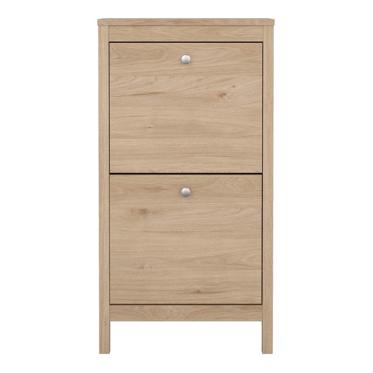 Madrid Shoe Cabinet 2 Flip Down Doors in Jackson Hickory Oak