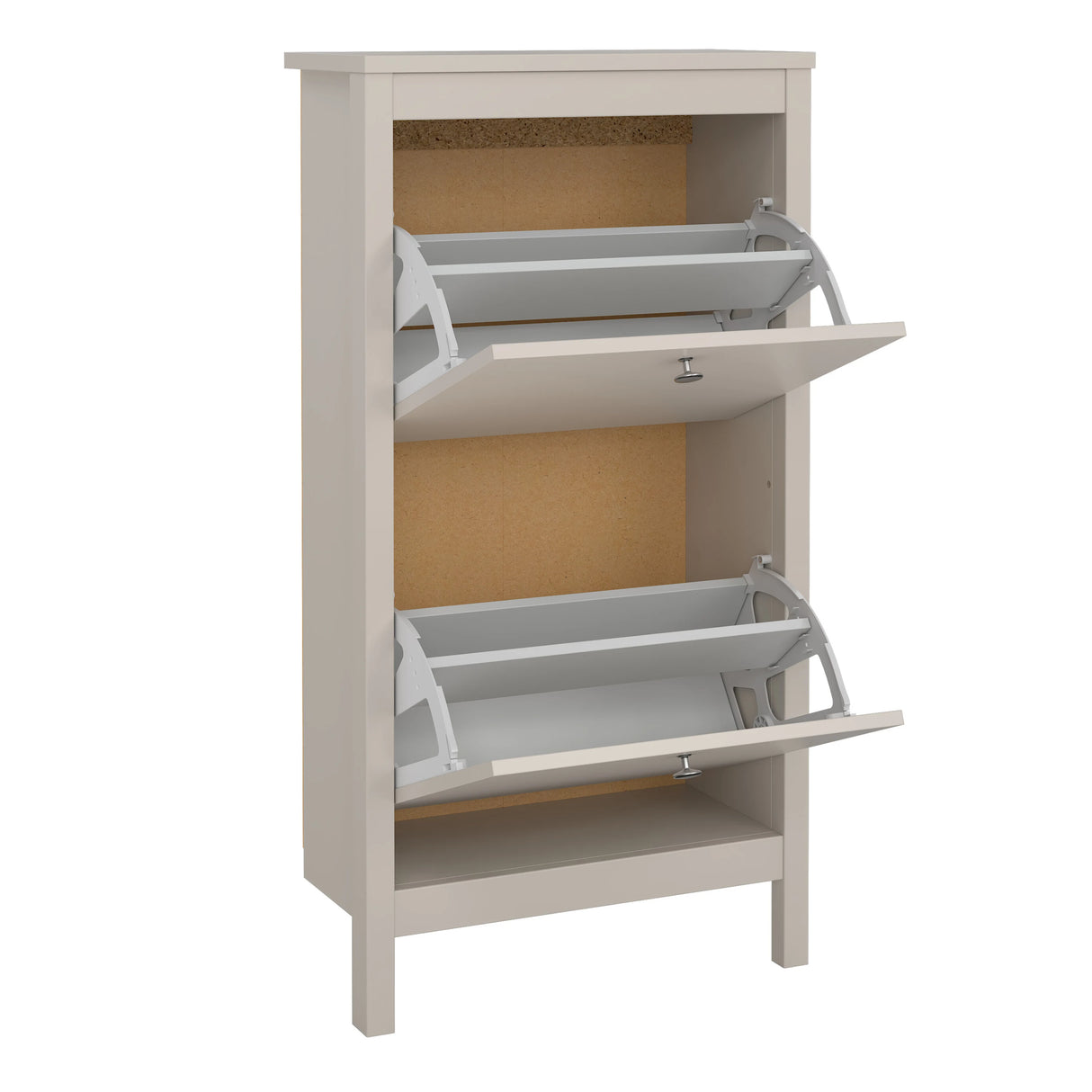 Madrid Shoe Cabinet 2 Flip Down Doors in Cashmere