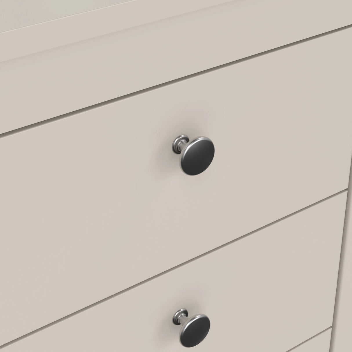 Madrid Bedside Table 3 Drawers in Cashmere