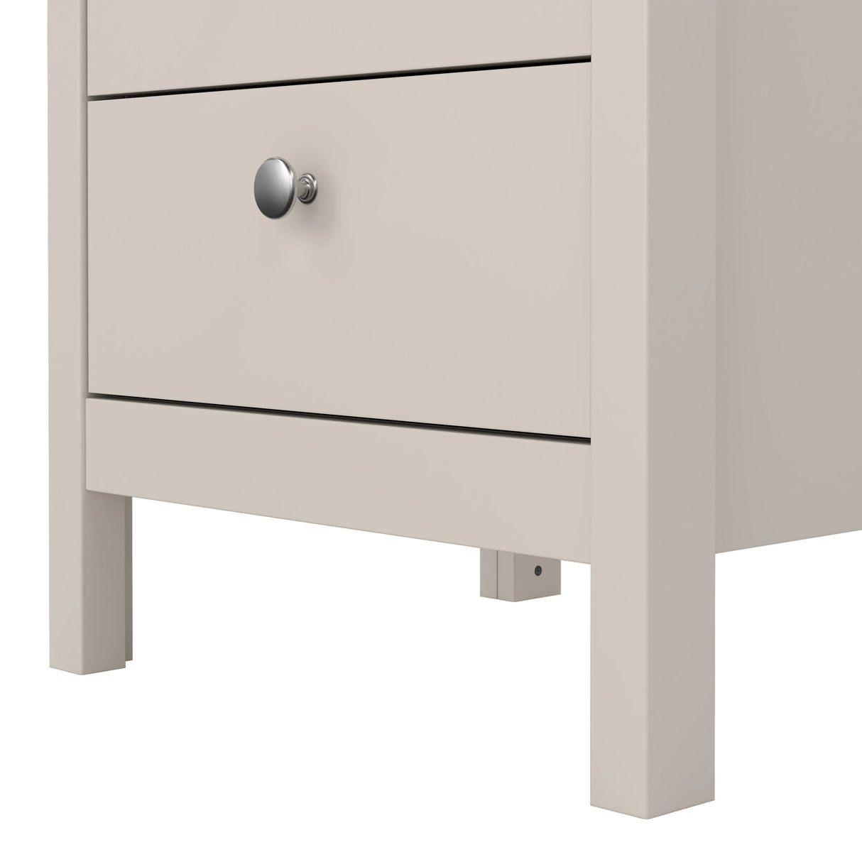 Madrid Bedside Table 3 Drawers in Cashmere