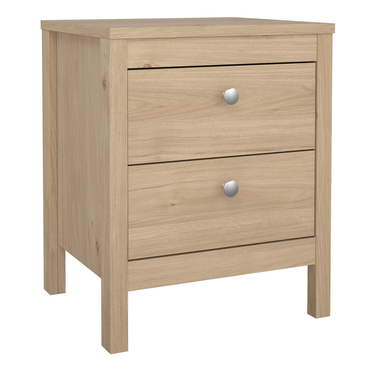 Madrid Bedroom Package 2 Drawer Bedside 5 Drawer Chest 2 Door Wardrobe in Jackson Hickory Oak