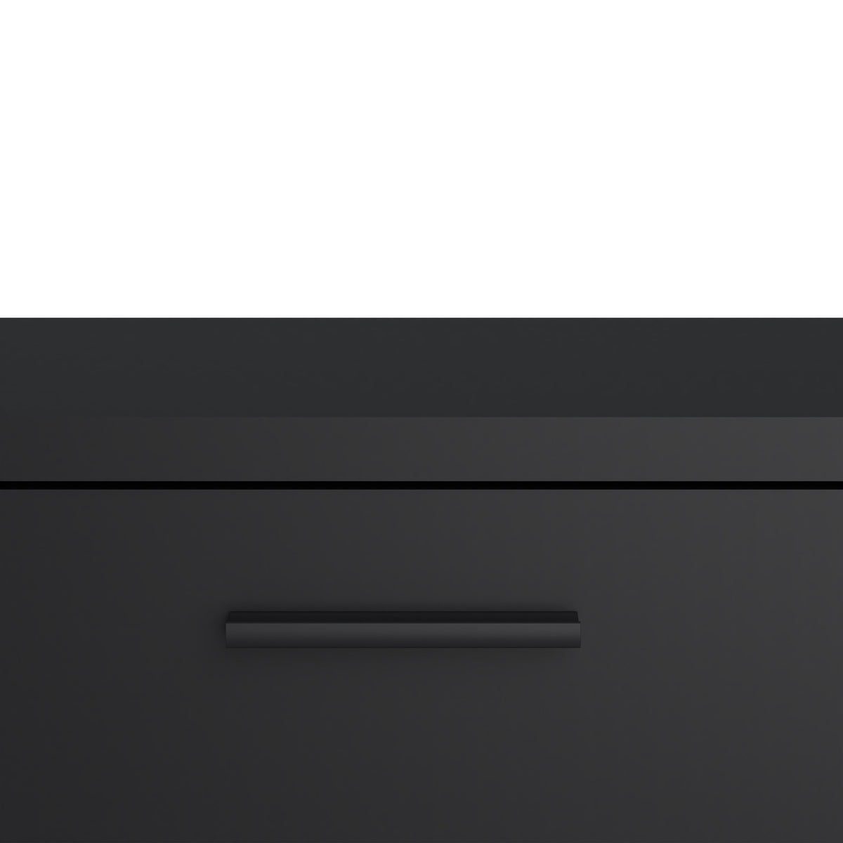 Media TV Unit with 2 Doors and 1 Drawer in Black (147cm)