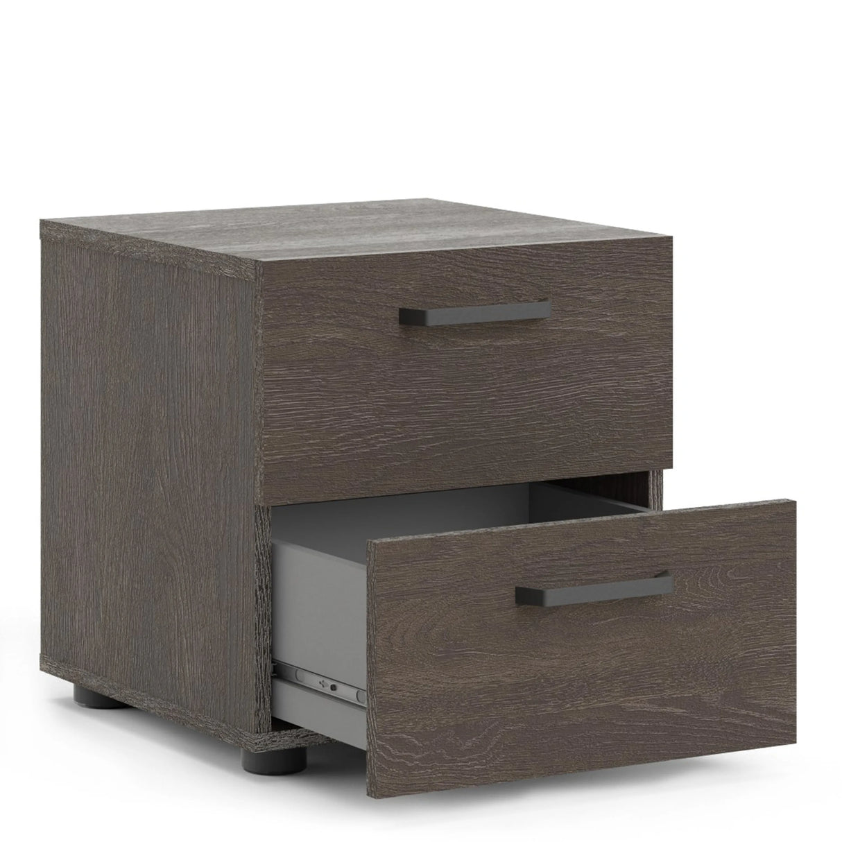 Dallas Nightstand with 2 Drawers in Dark Oak