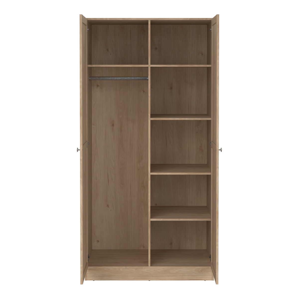 Brande Wardrobe with 2 frame doors in Jackson Hickory