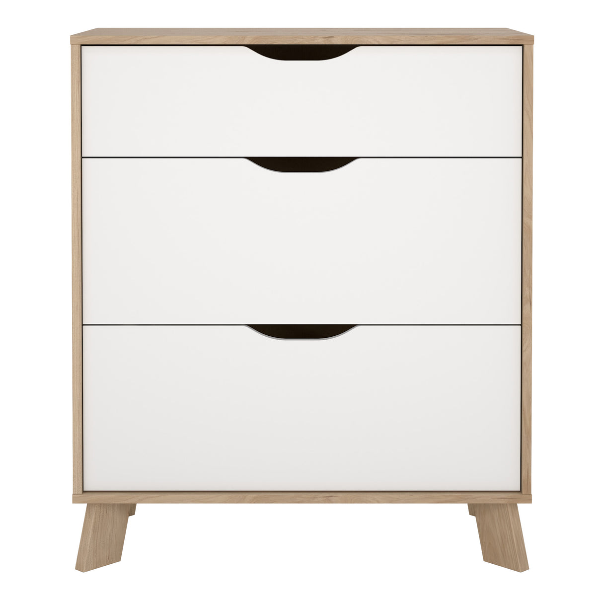 Ikast Chest 3 Drawers In Jackson Hickory and White