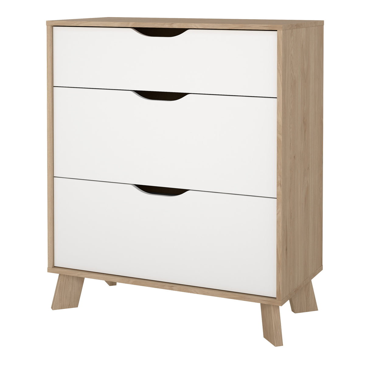 Ikast Chest 3 Drawers In Jackson Hickory and White