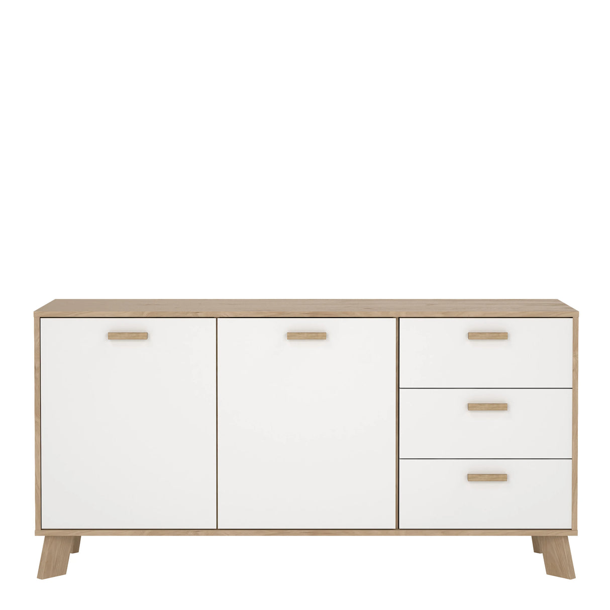 Ikast Sideboard 2 Doors 3 Drawers in Jackson Hickory and White