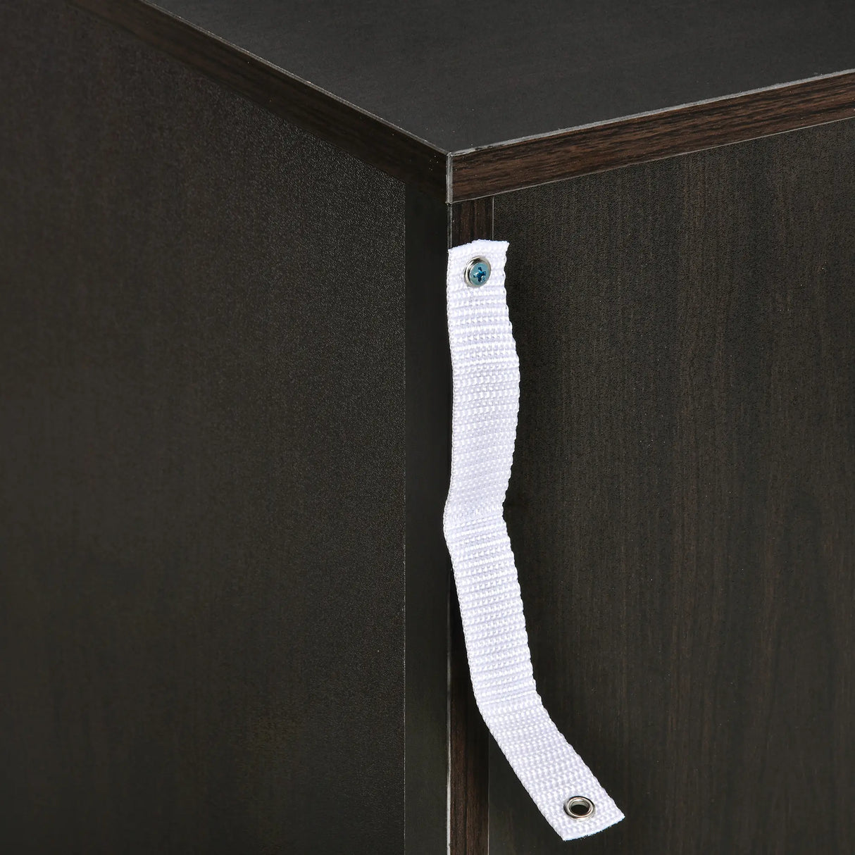 HOMCOM Bedside Cabinet with Drawer and Shelf, White Bedside Table for Bedroom, Living Room, Nightstand Side Table with Metal Rail Set of 2