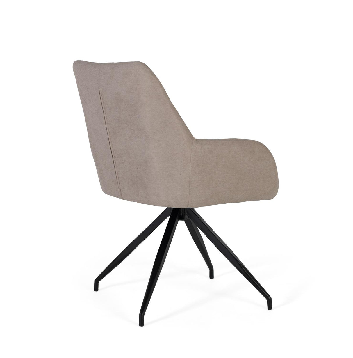 Giner and Colomer - Set Of 2 Swivel Chairs In Light Grey Fabric & Matte Black Base