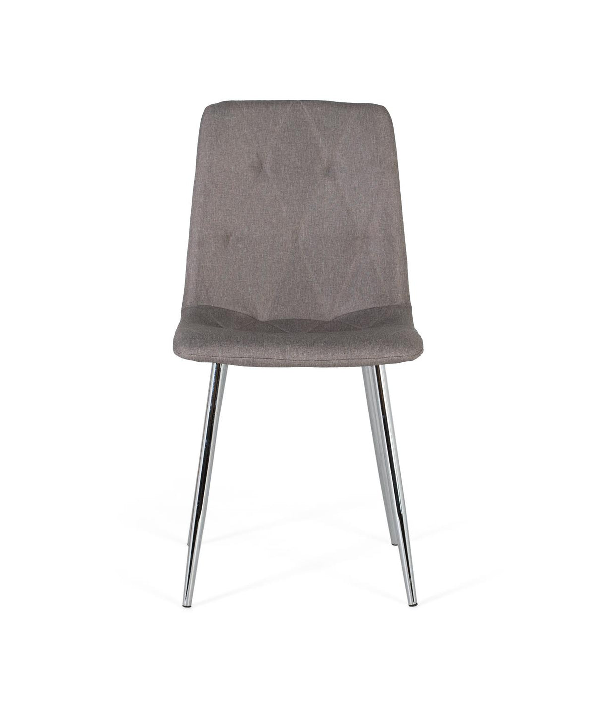 Giner and Colomer - Set Of 4 Grey Fabric Chairs With Chrome Steel Legs