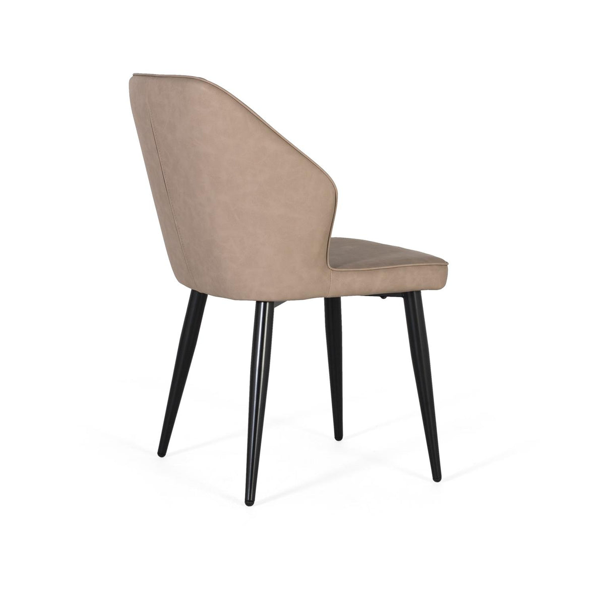 Giner and Colomer - Set Of 2 Grey PU Chairs With Matte Black Steel Tubing