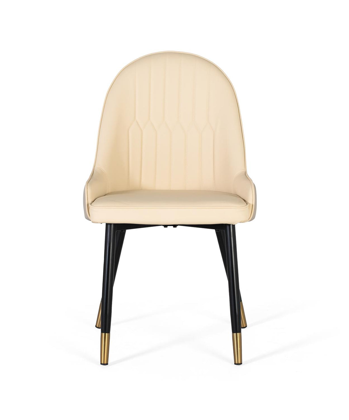 Giner and Colomer - Set Of 4 Beige Cowhide Chairs With Black Legs & Gold Tips