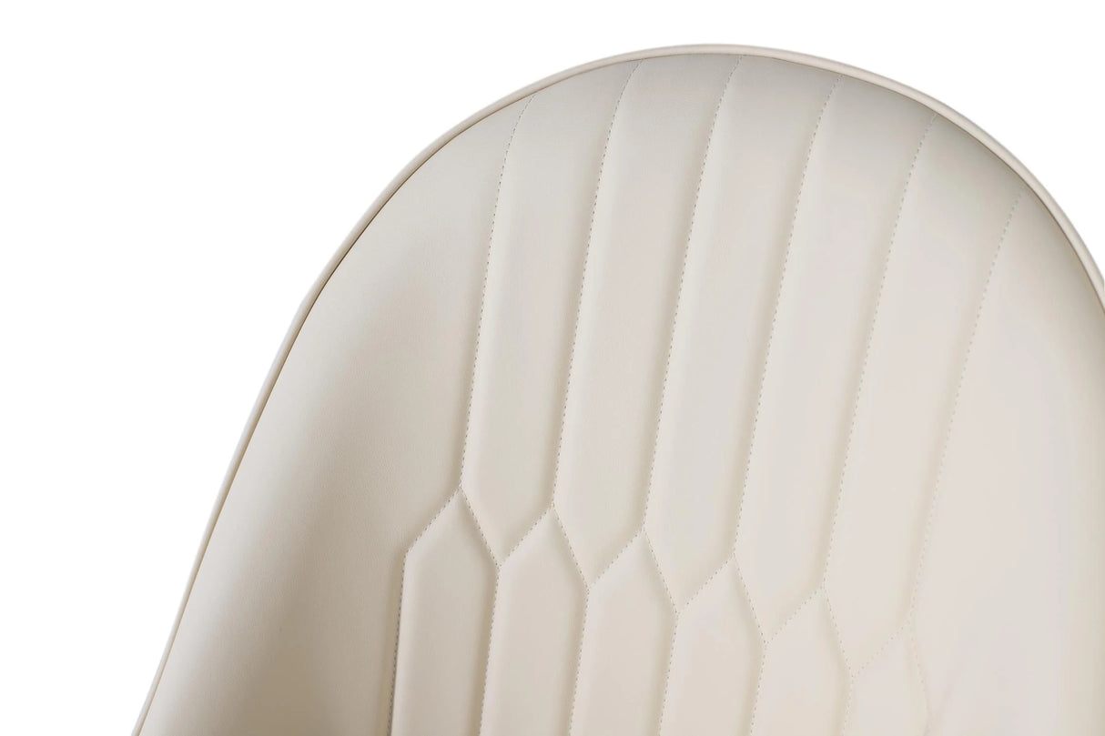 Giner and Colomer - Set Of 4 Beige Cowhide Chairs With Black Legs & Gold Tips