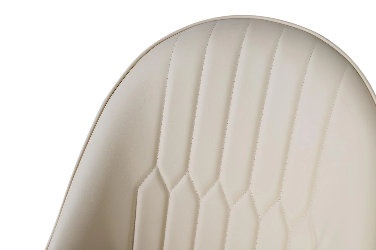 Giner and Colomer - Set Of 4 Beige Cowhide Chairs With Black Metal & Gold-Tipped Legs