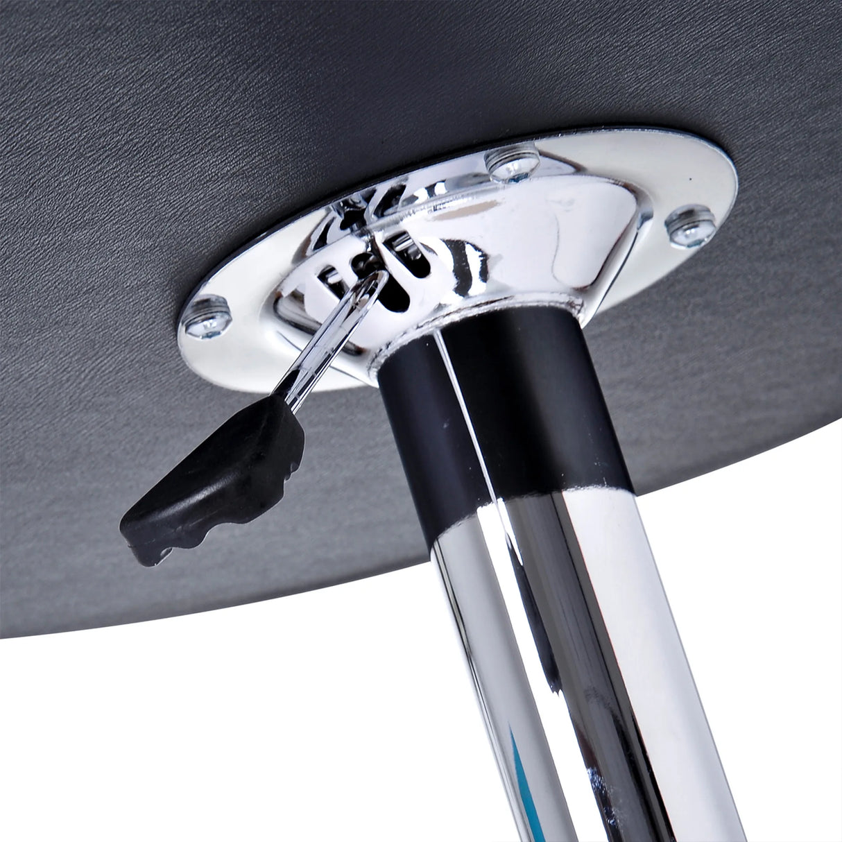 HOMCOM Round Bar Table, 360 Degree Swivel Counter Pub Table with Adjustable Height, for Kitchen, Cafe, Black