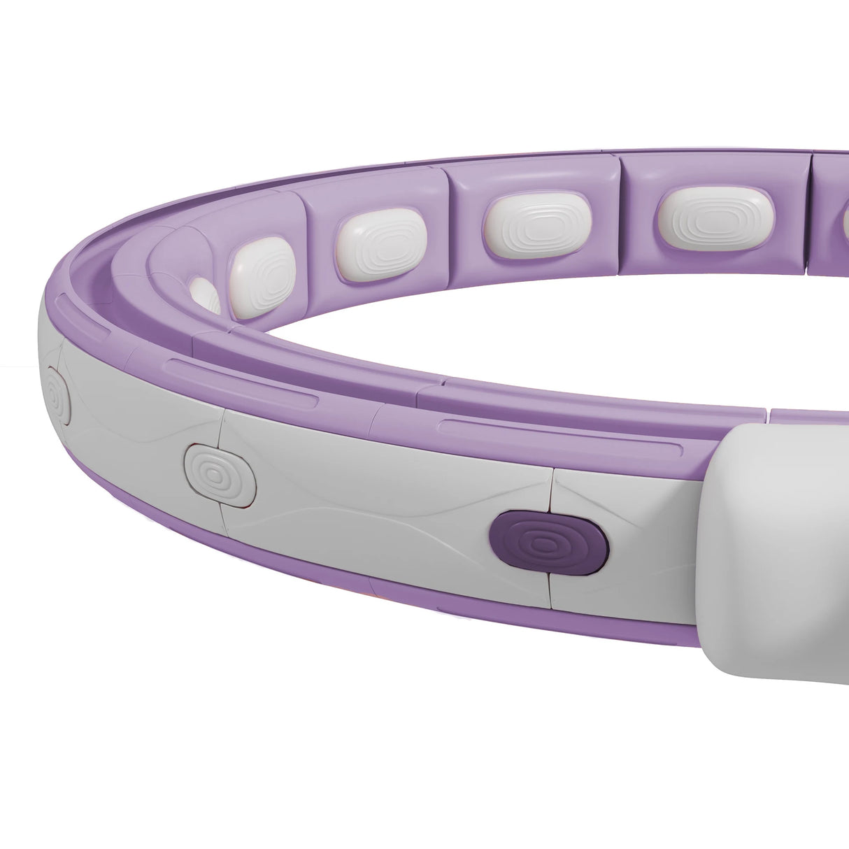 SPORTNOW Smart Weighted Hula Hoop, Massage Hula Ring w/ 16 Detachable Knots, 360 Auto-Rotating Ball, Digital Counter, Purple