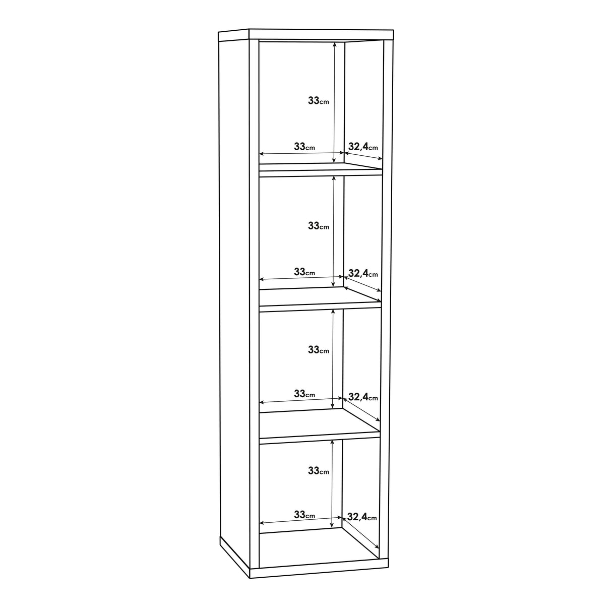 Mauro 3 Shelves Storage Unit in Sonoma Oak