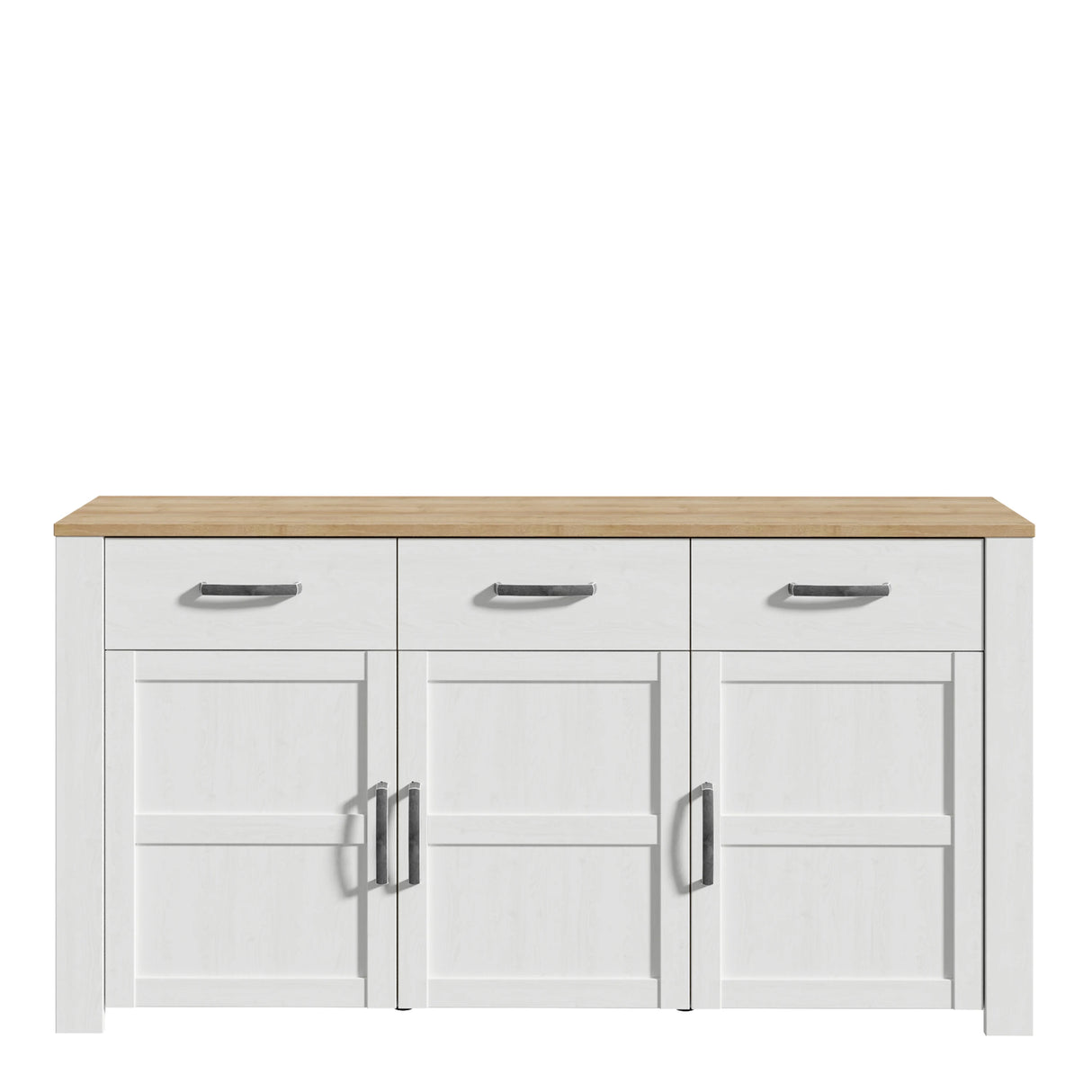 Bohol Sideboard 3 Drawer 3 Door in White and Oak
