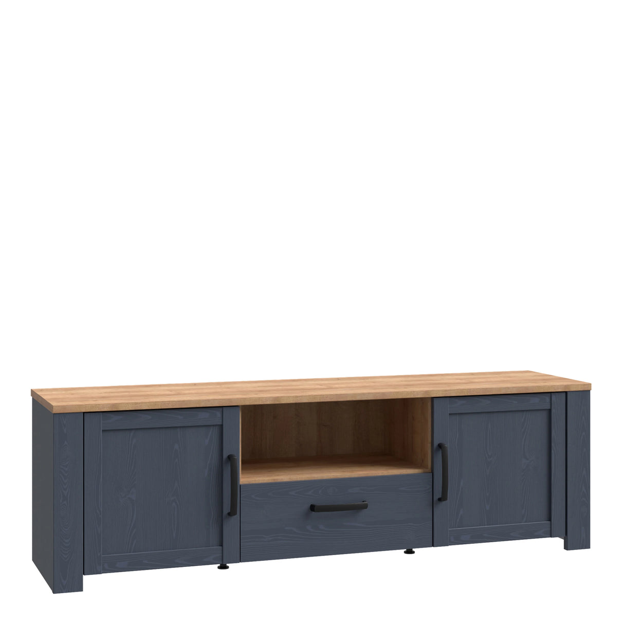 Bohol TV Unit 2 Door 1 Drawer in Navy and Oak