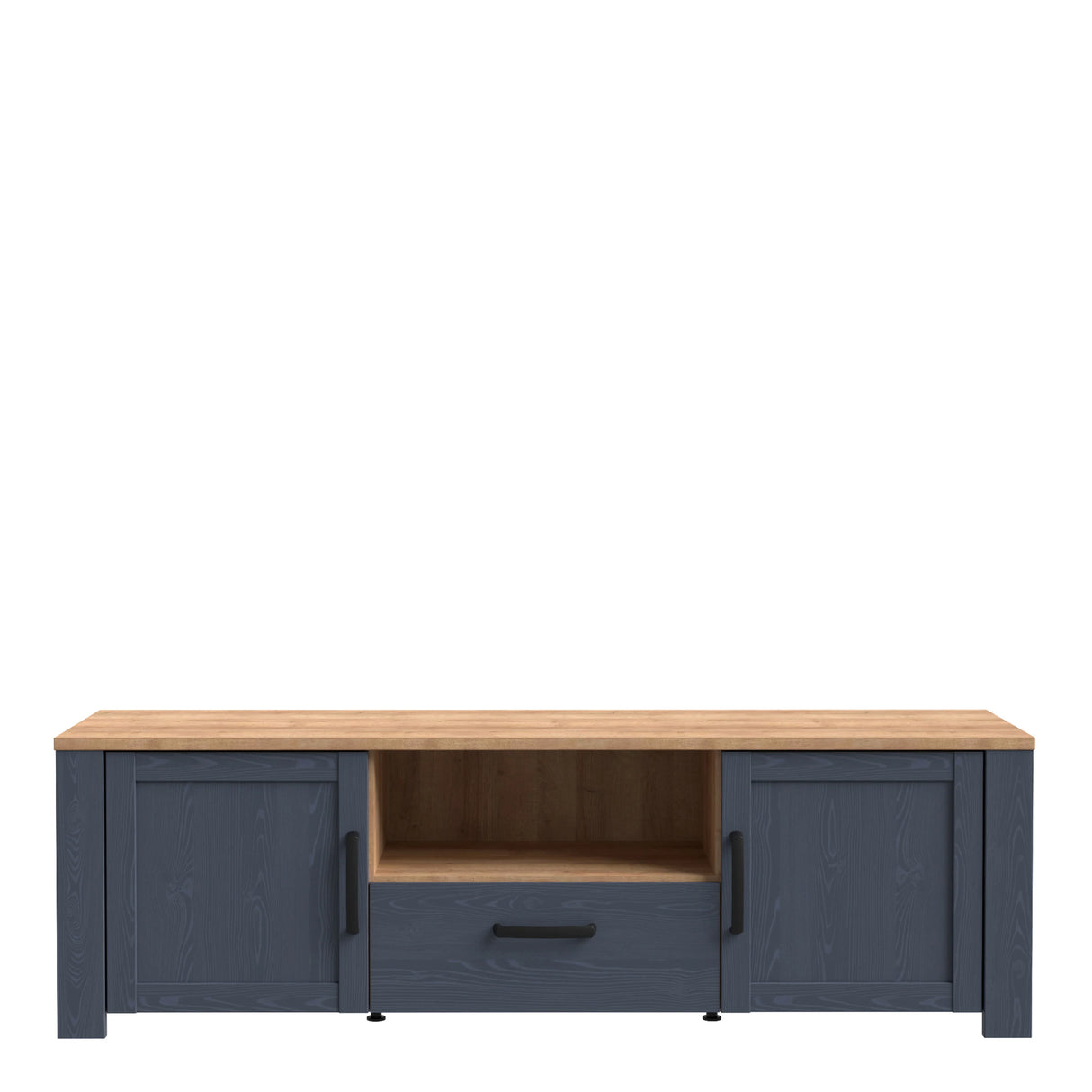 Bohol TV Unit 2 Door 1 Drawer in Navy and Oak