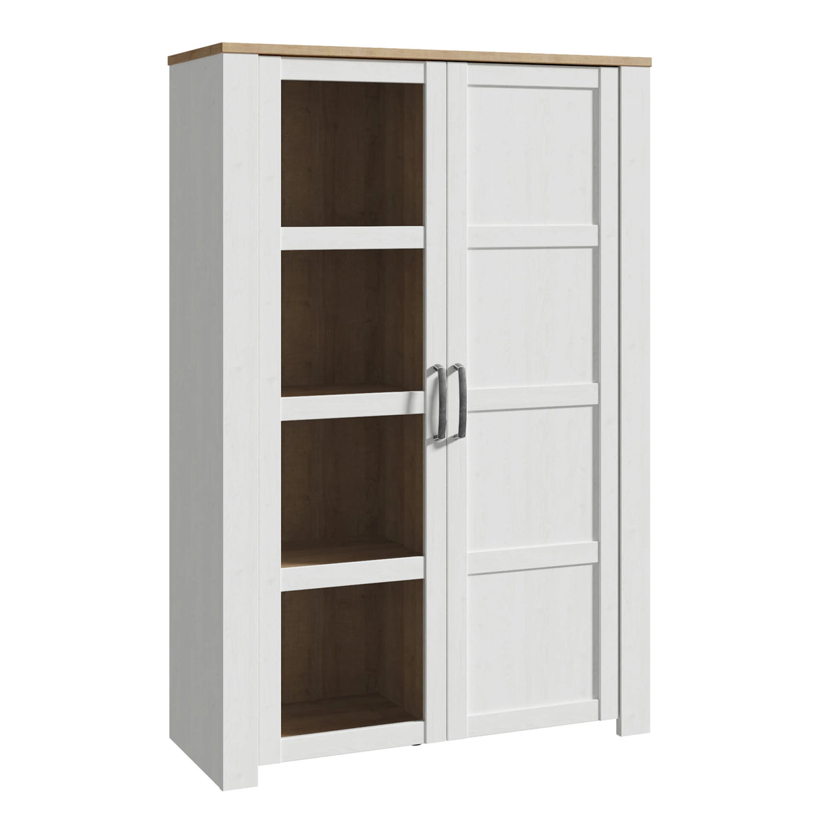 Bohol Display Cabinet 2 Door in White and Oak