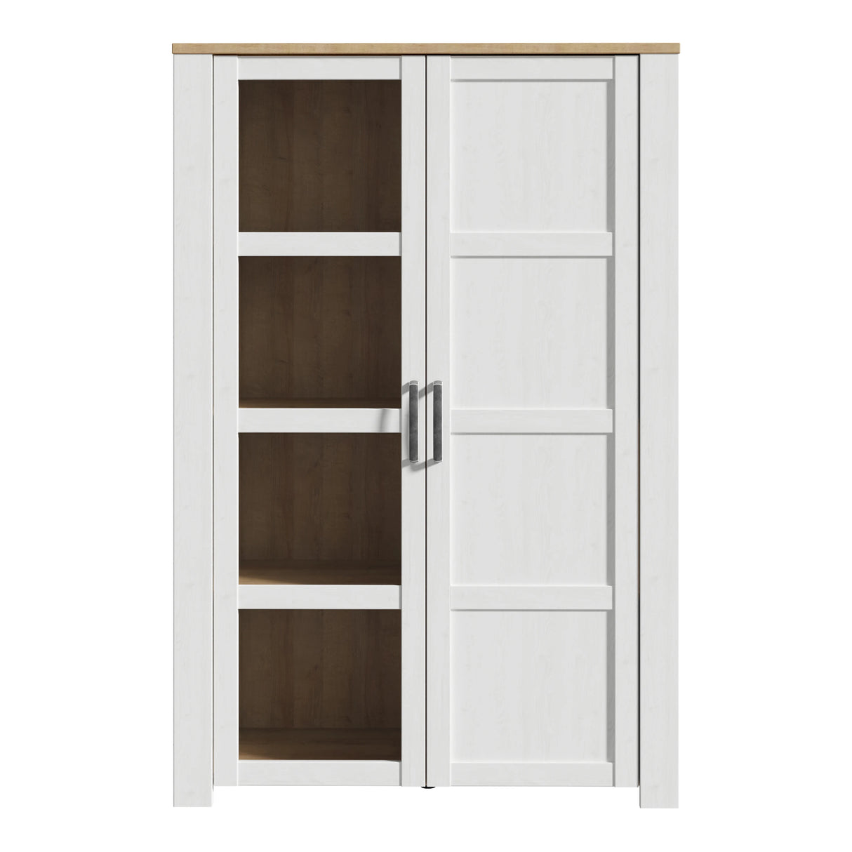 Bohol Display Cabinet 2 Door in White and Oak