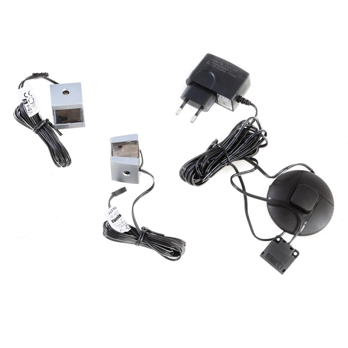 Bohol Large Display Cabinet with LED Lights in Grey Riviera Oak