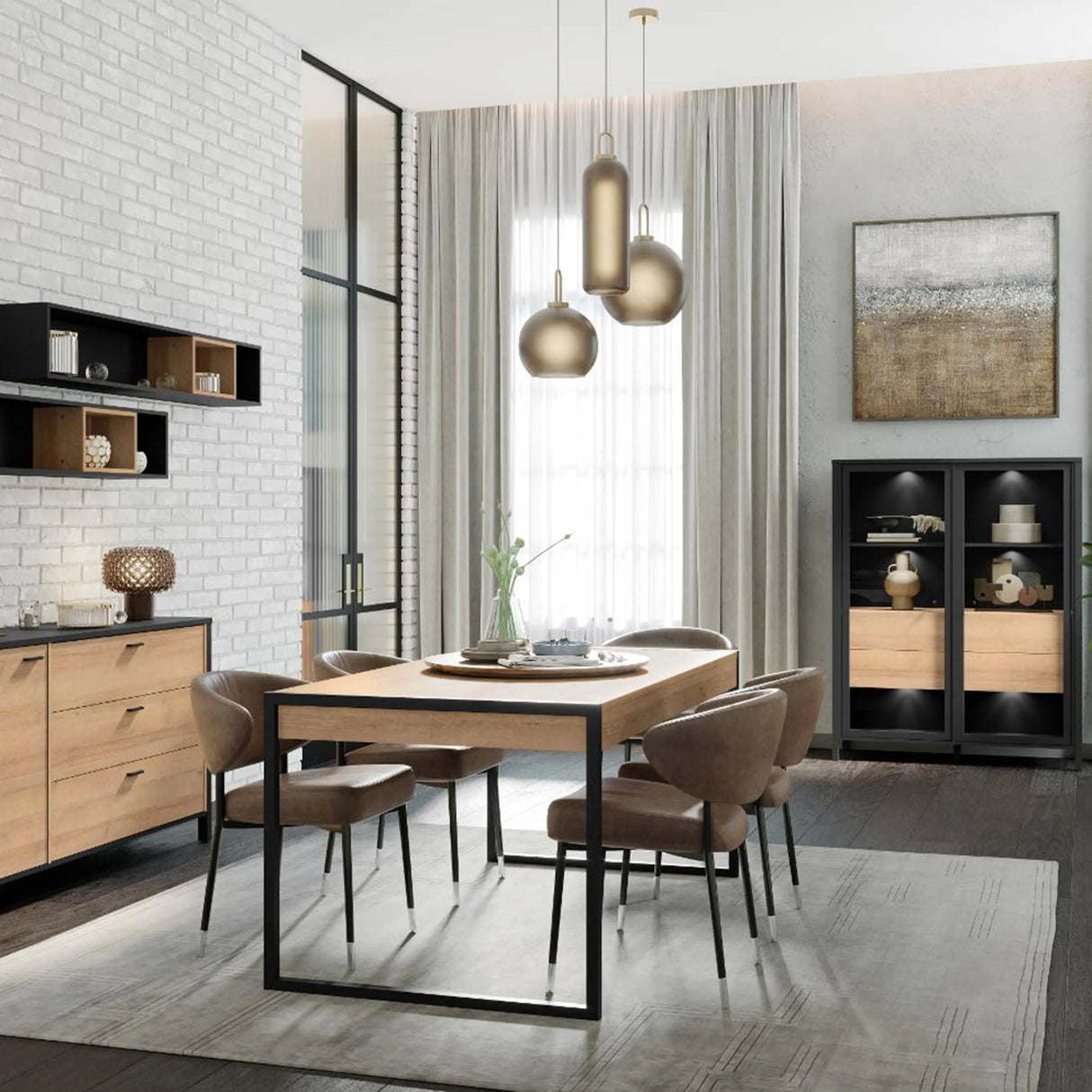 High Rock Dining Table in Riviera Oak 166x76.9cm