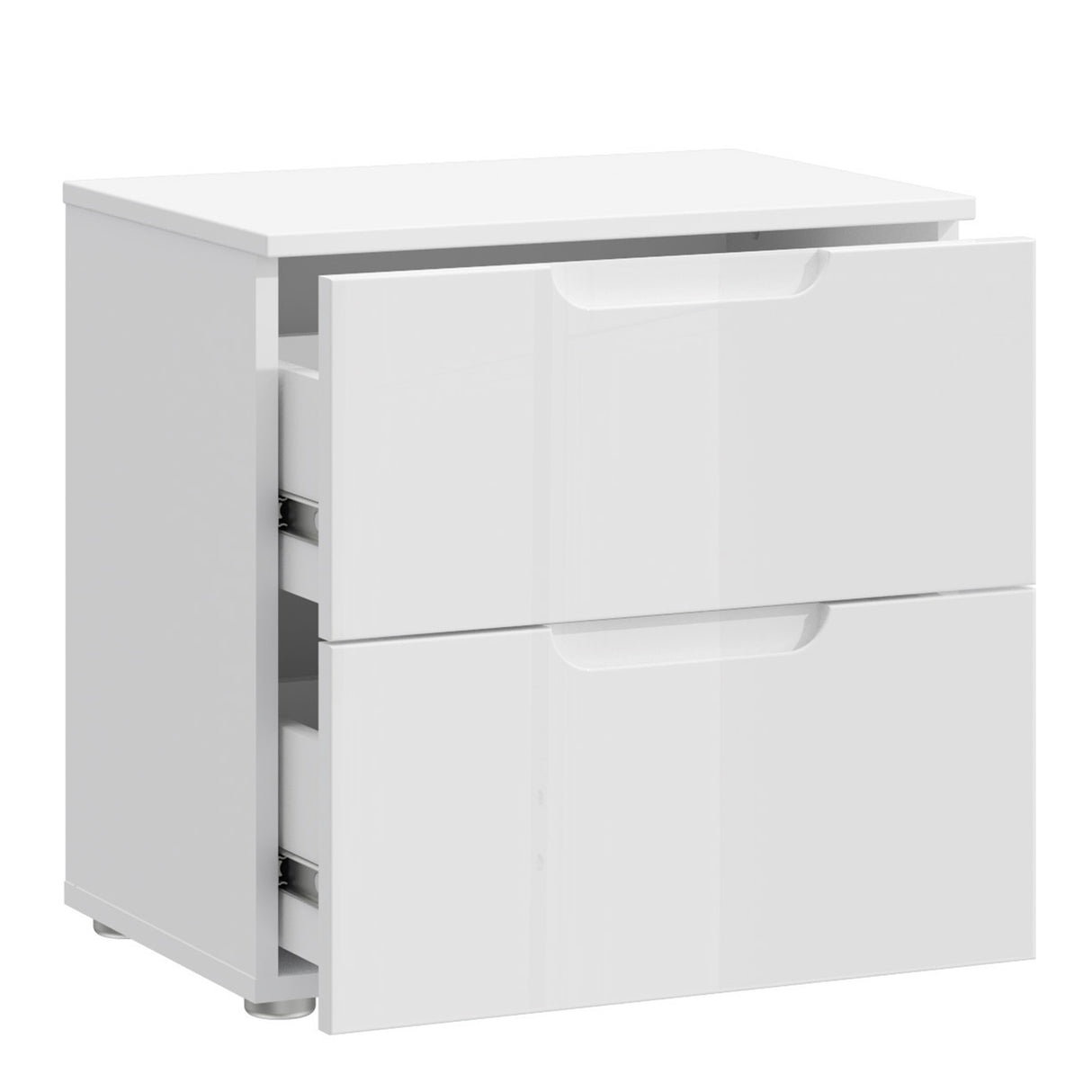 Sienna Bedside Table in White Gloss