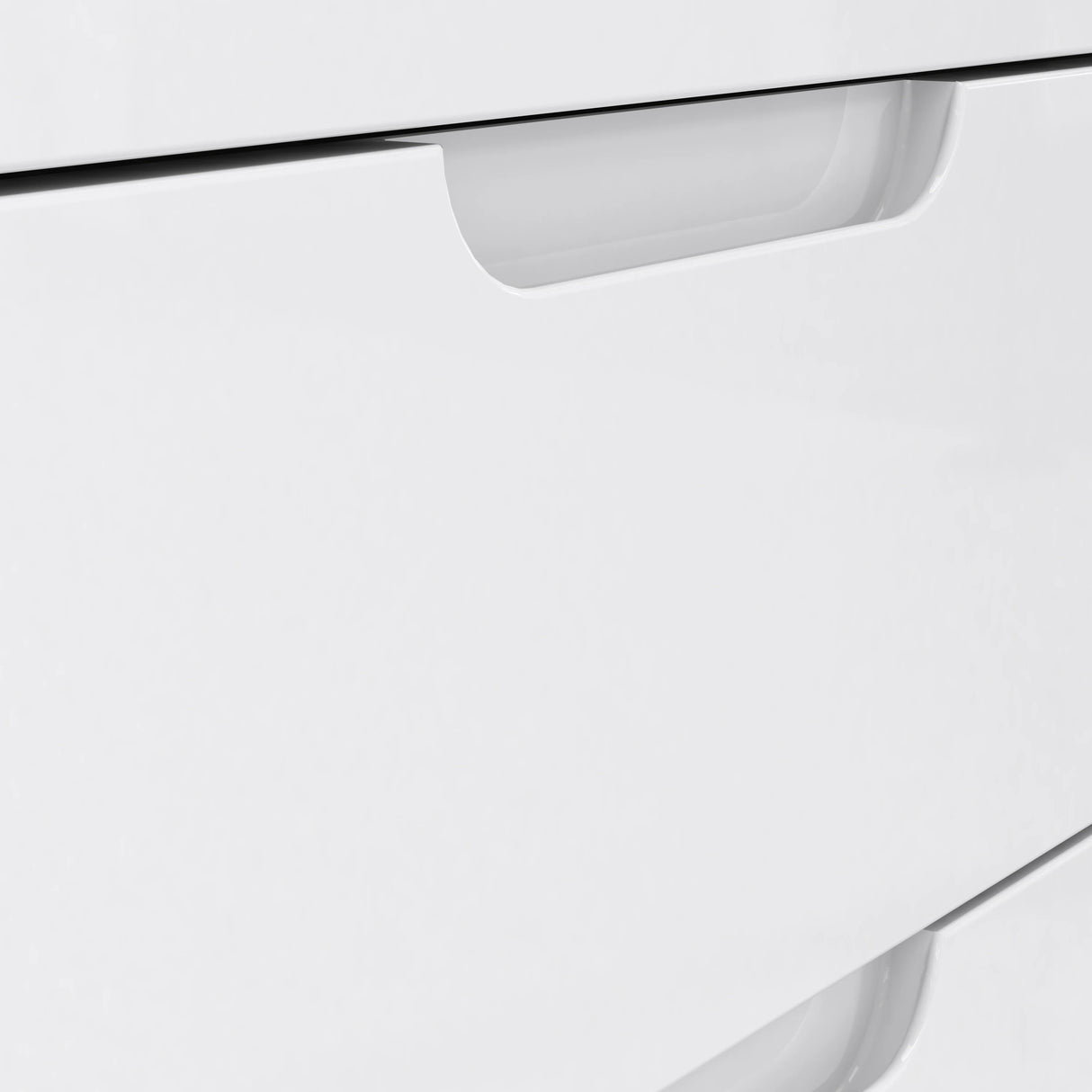 Sienna Abstract Chest of Drawers in White Gloss