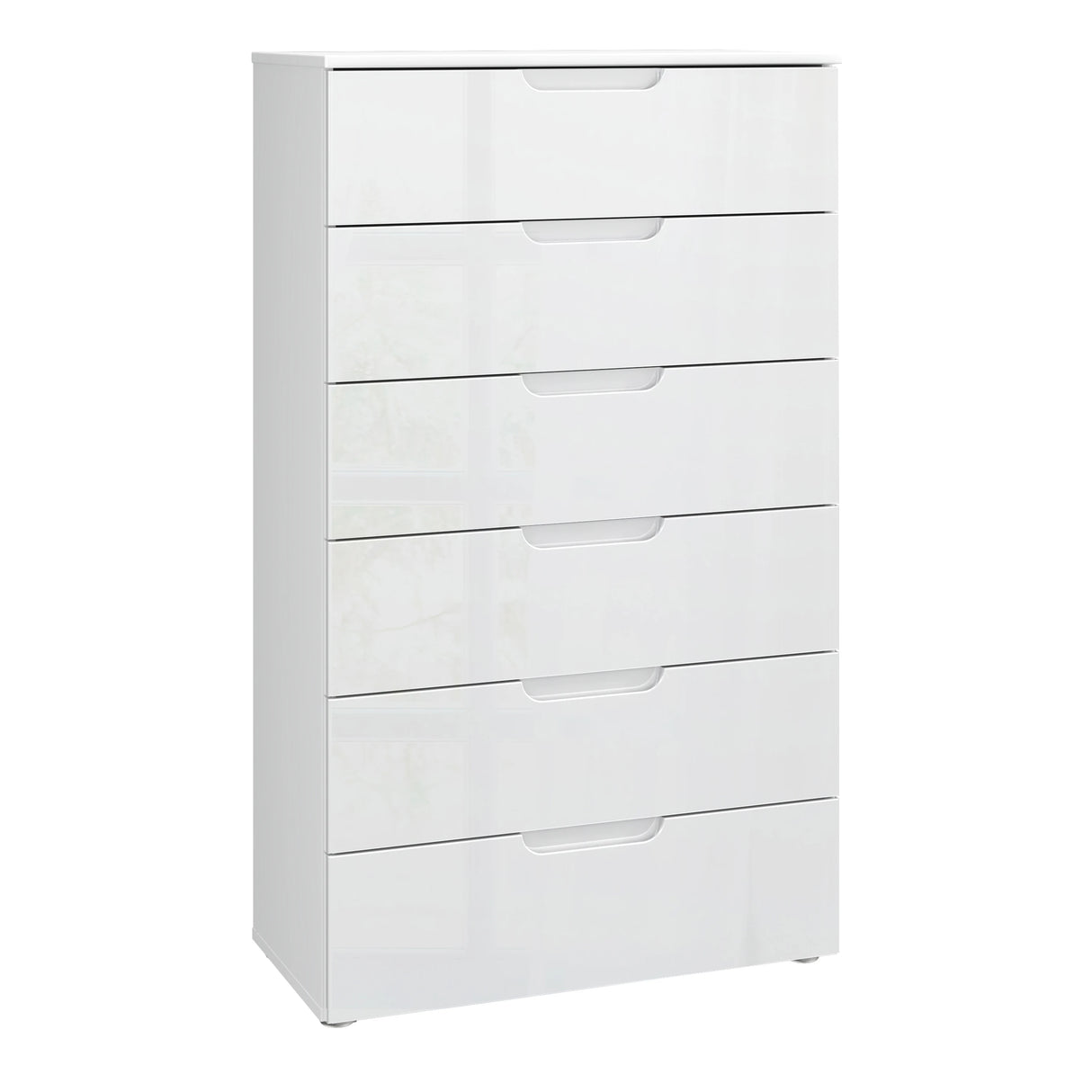 Sienna Chest of 6 Drawers in White Gloss