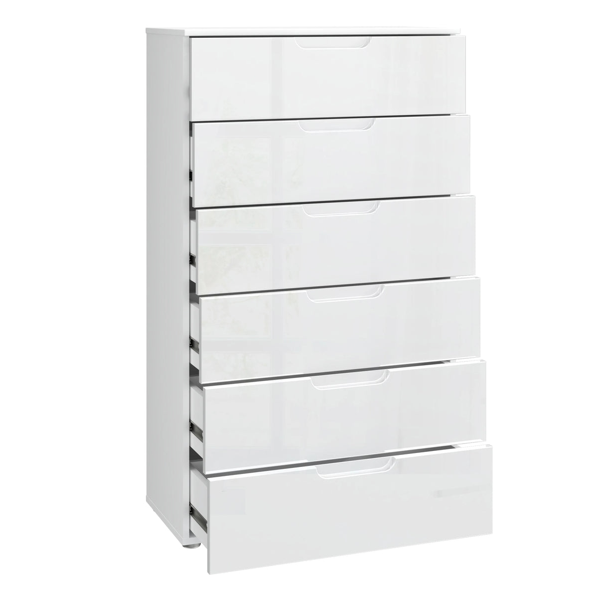 Sienna Chest of 6 Drawers in White Gloss