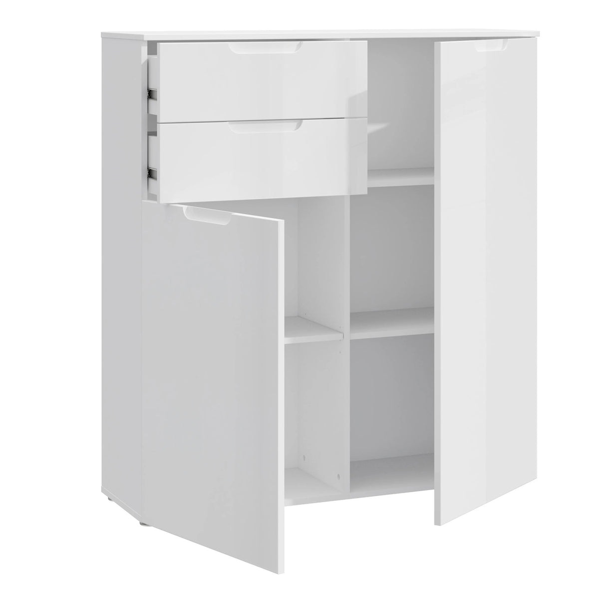 Sienna Chest of Drawers in White Gloss