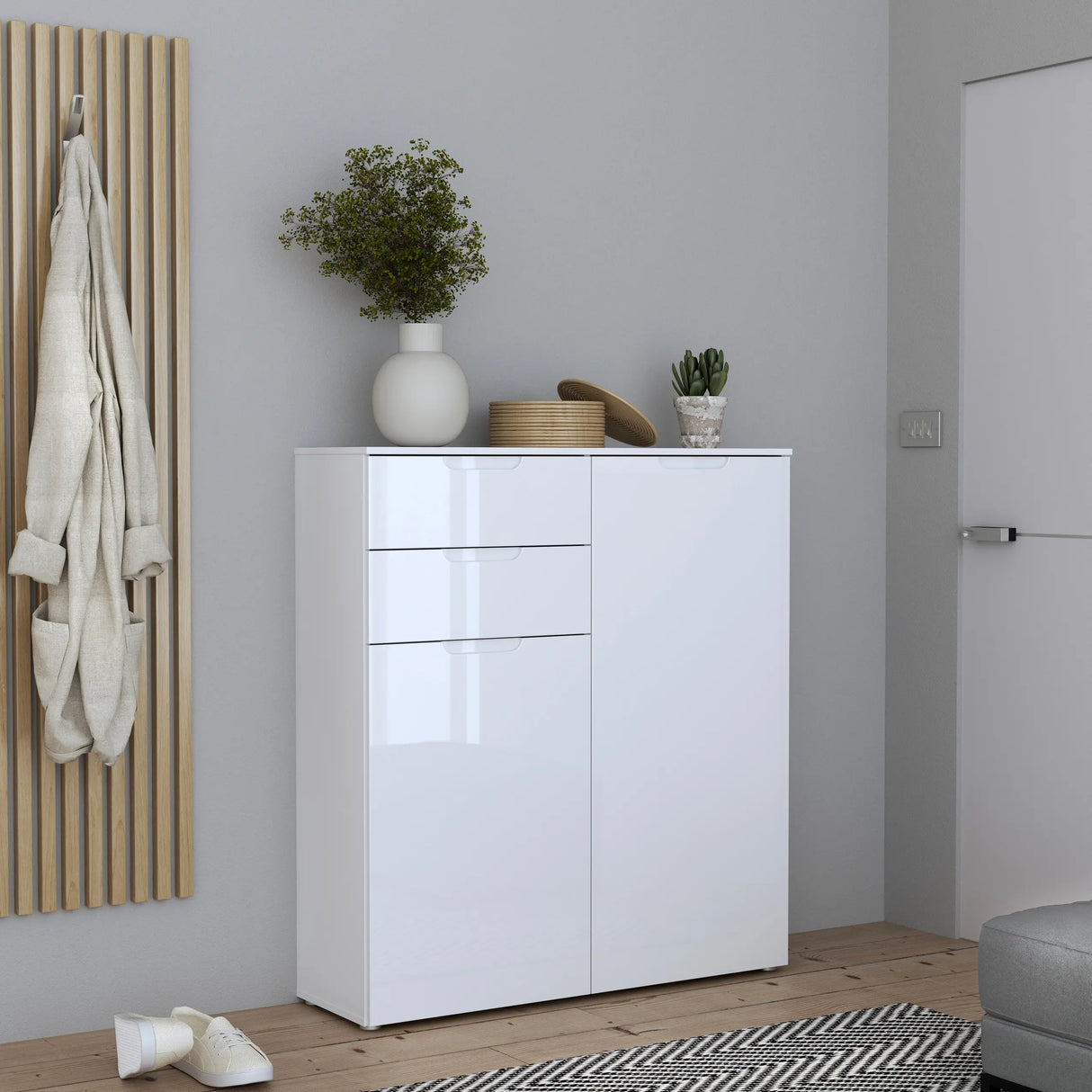 Sienna Chest of Drawers in White Gloss