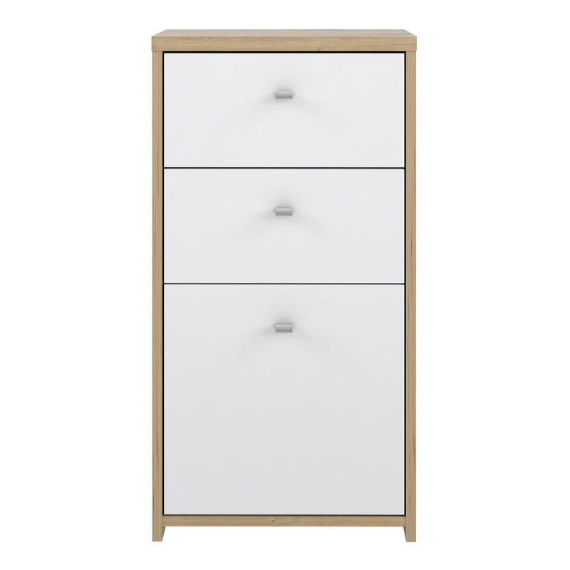 Best Chest Storage Cabinet 2 Drawers 1 Door in Artisan Oak/White