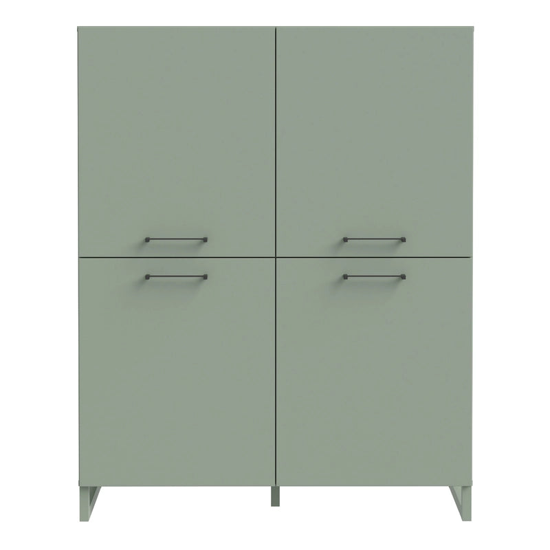 Sali 4 Door Highboard in Sage Green