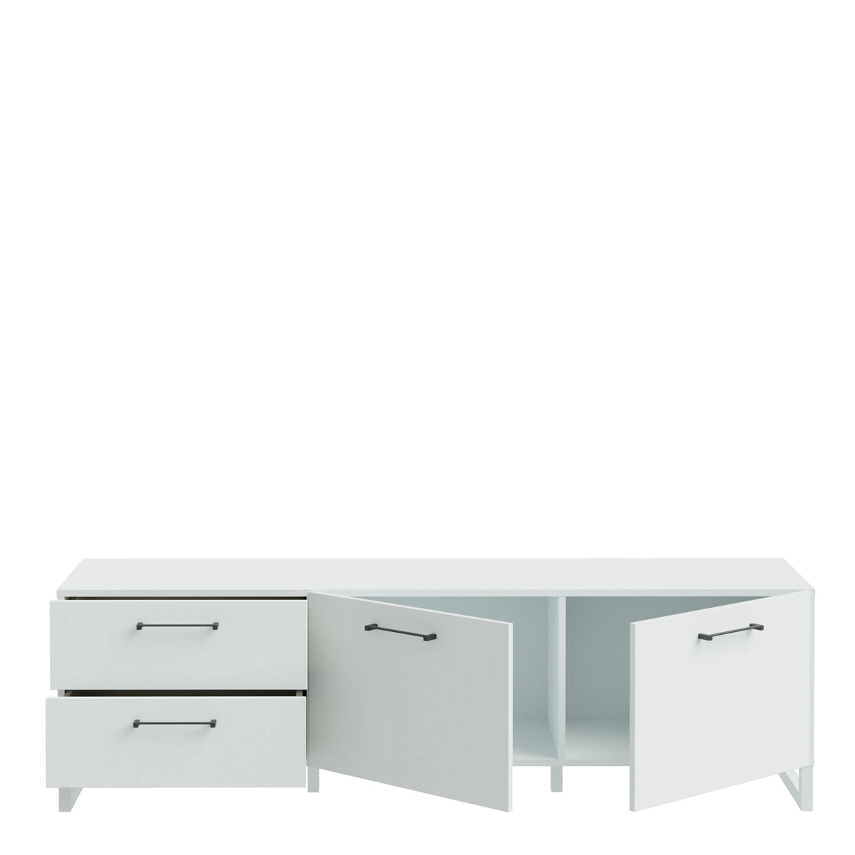 Sali 2 Door 2 Drawer TV Unit in Light Grey