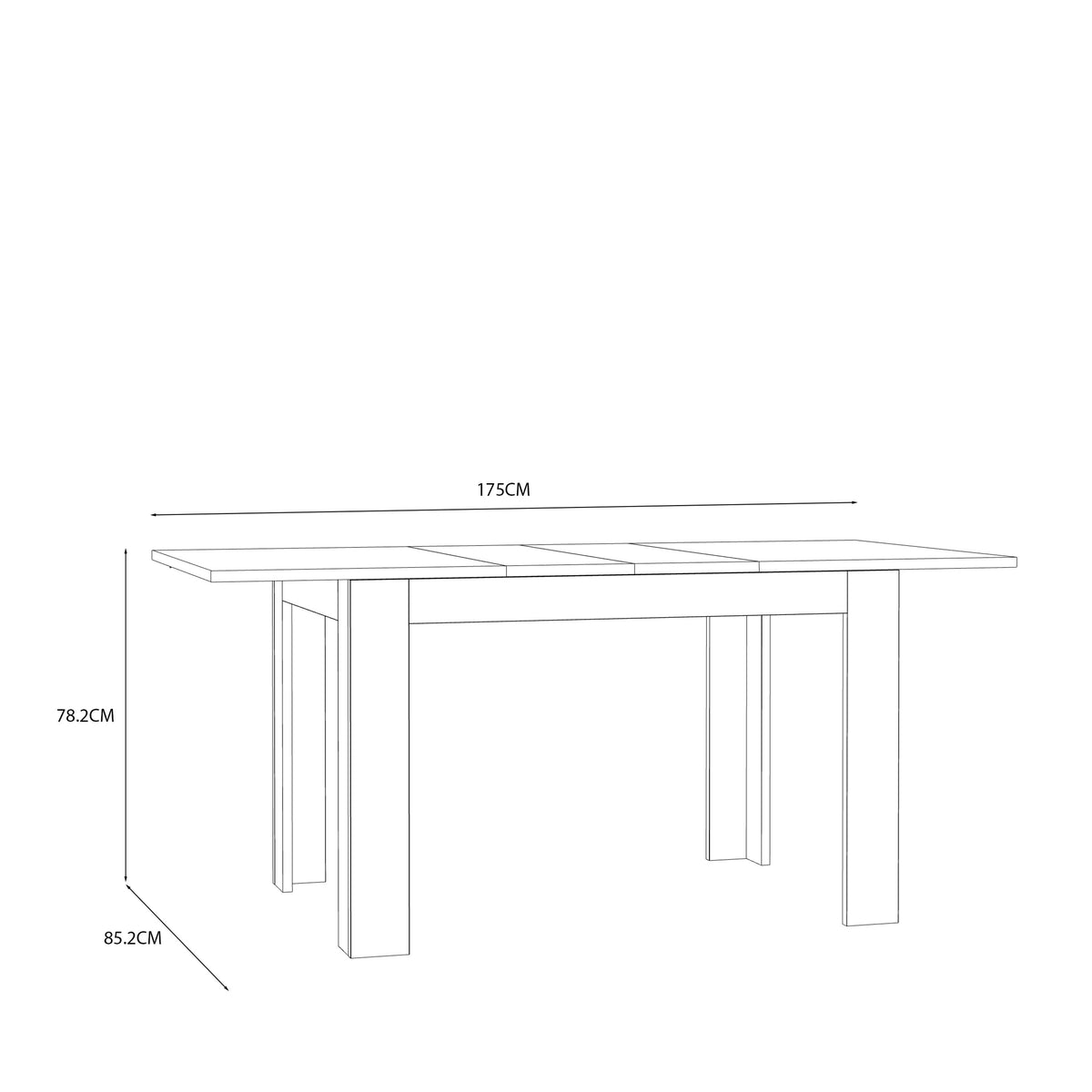 Grafton Extending Dining Table in Oak 120x78.2cm