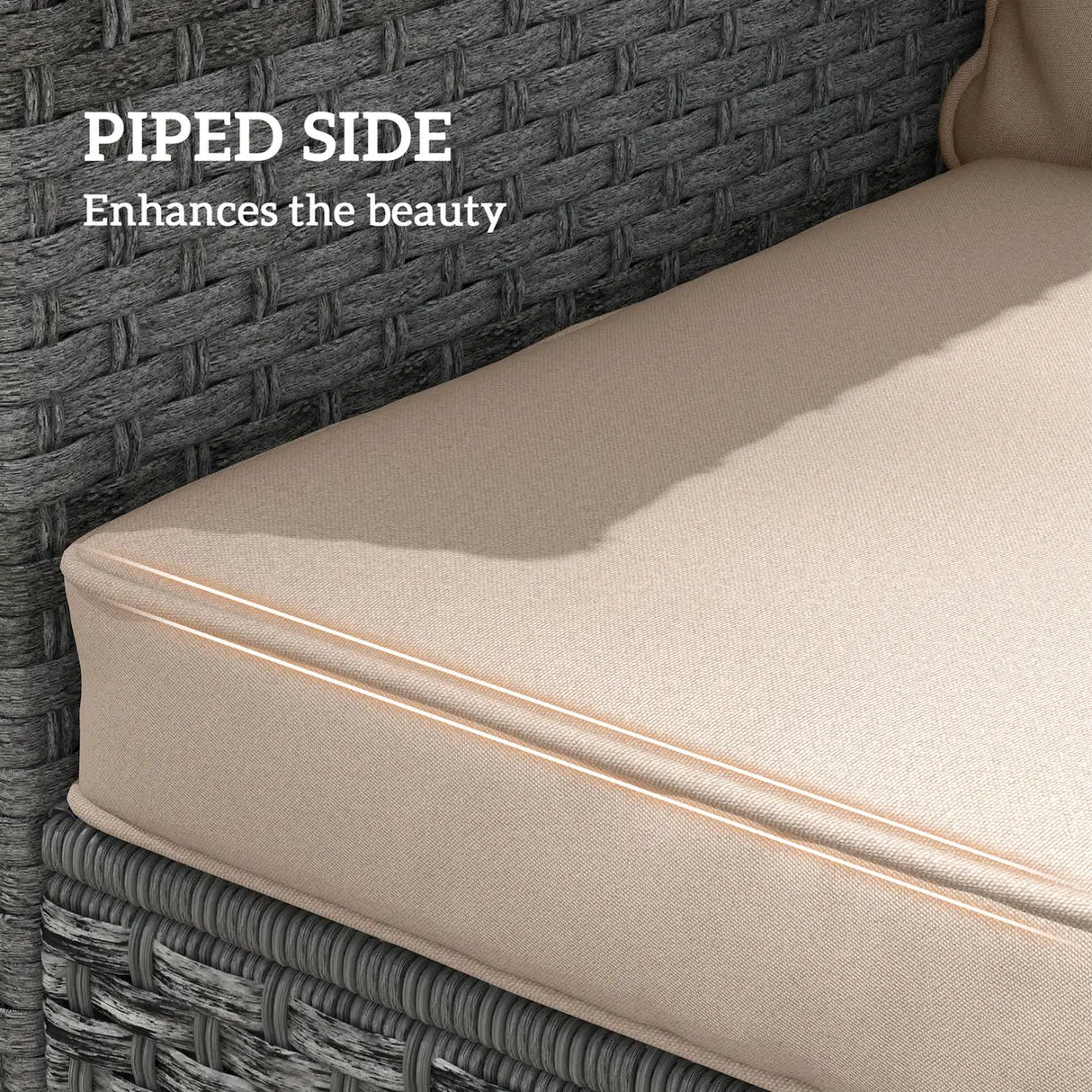 Outsunny Seat and Back Padded Cushion Set, CUSHION ONLY - Beige